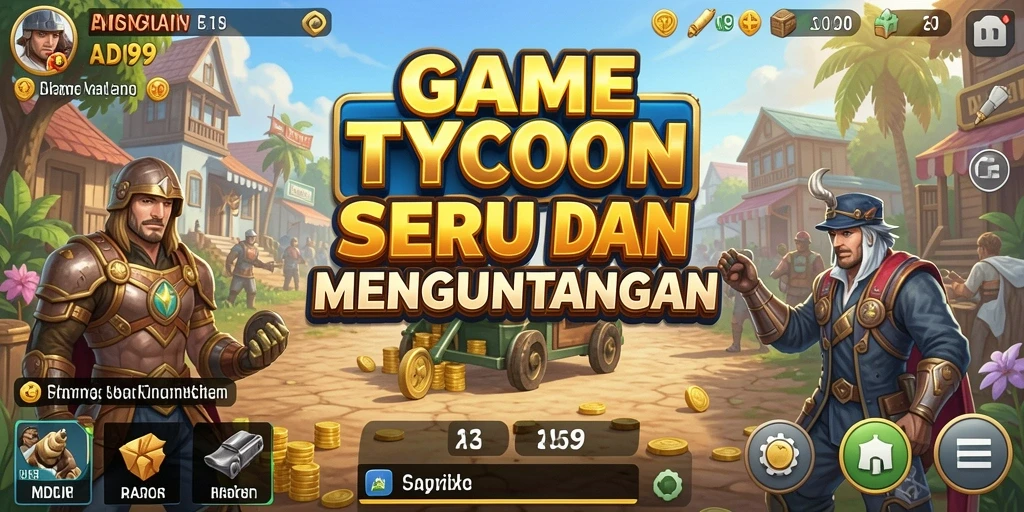 Tampilan gameplay Tycoon yang memukau dan menantang.