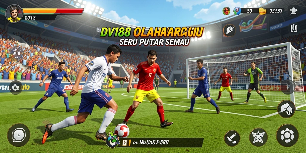Tampilan seru dari gameplay DV188 dengan aksi olahraga yang intens.