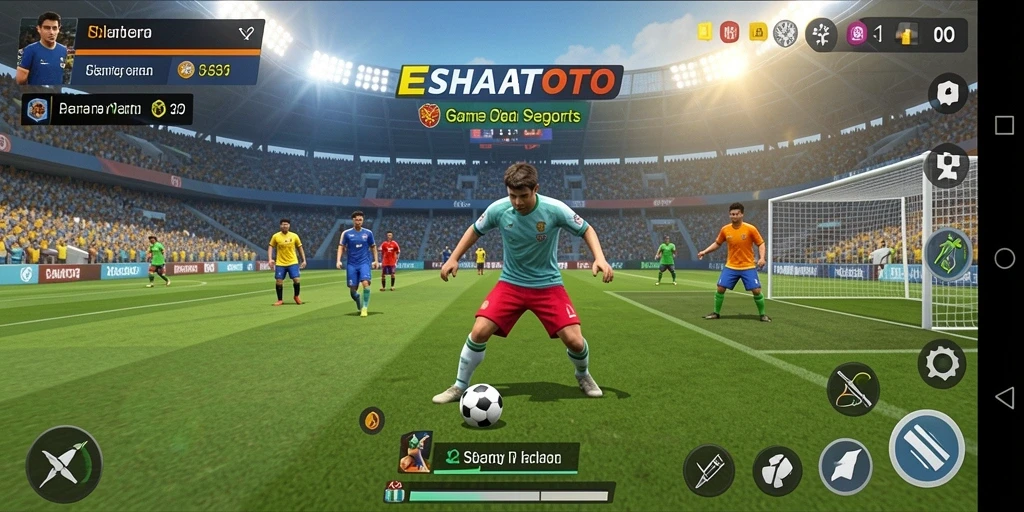 Screenshot gameplay ESHATOTO menampilkan aksi seru dalam olahraga.