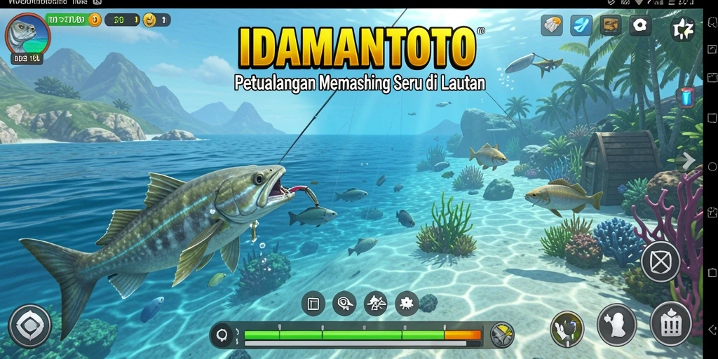 Tangkap ikan besar di lautan yang indah dalam permainan IDAMANTOTO.