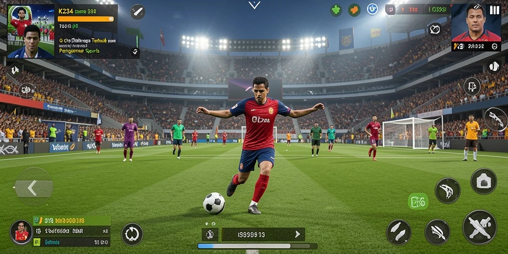 Tampilan screenshot K234 menampilkan aksi seru dalam berbagai cabang olahraga.