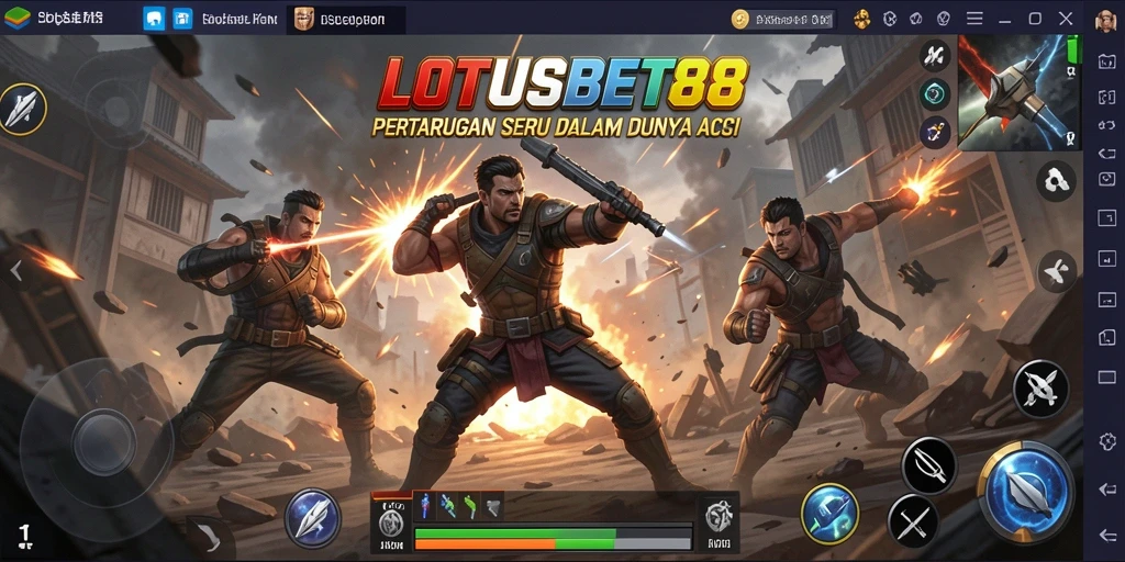 Tangkapan layar LOTUSBET88 menampilkan aksi pertempuran yang mendebarkan dan mendetail.