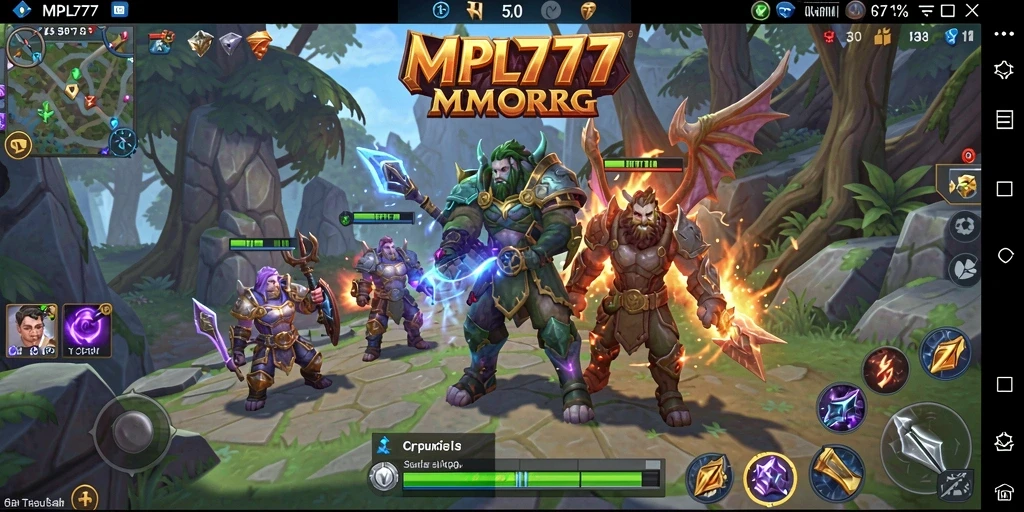 Screenshot gameplay MPL777 menampilkan aksi seru dalam mode MMORPG.