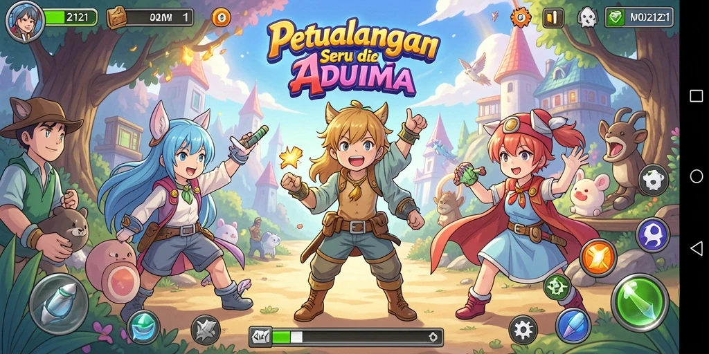 Gameplay seru dalam dunia anime yang memikat.