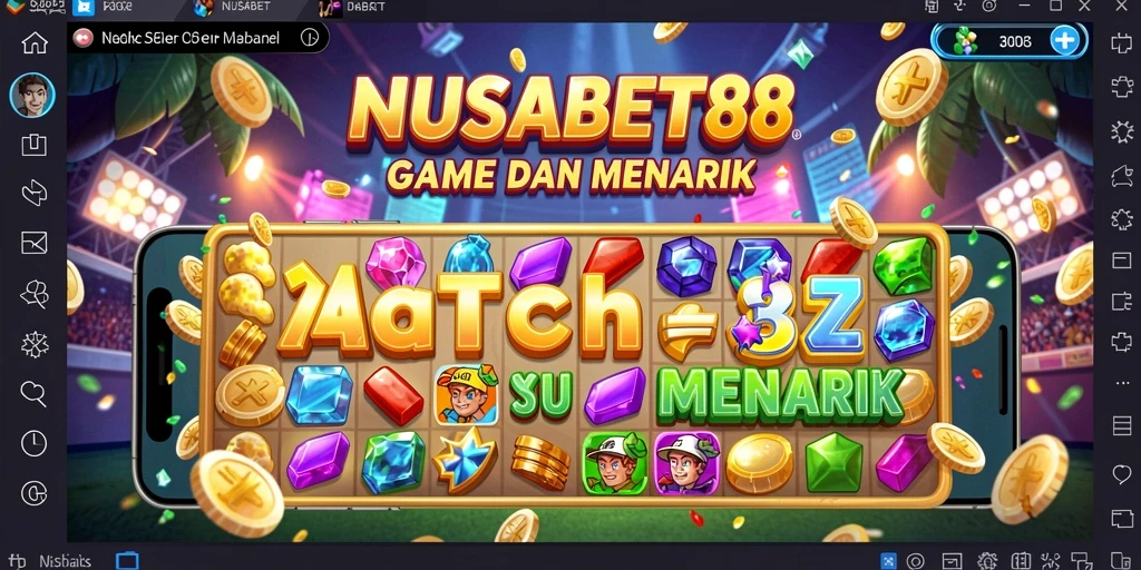 Tampilan gameplay seru NUSABET88 dengan elemen warna-warni.