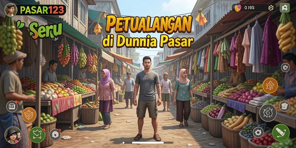 Screenshot PASAR123 menampilkan aksi seru di dunia pasar yang dinamis.