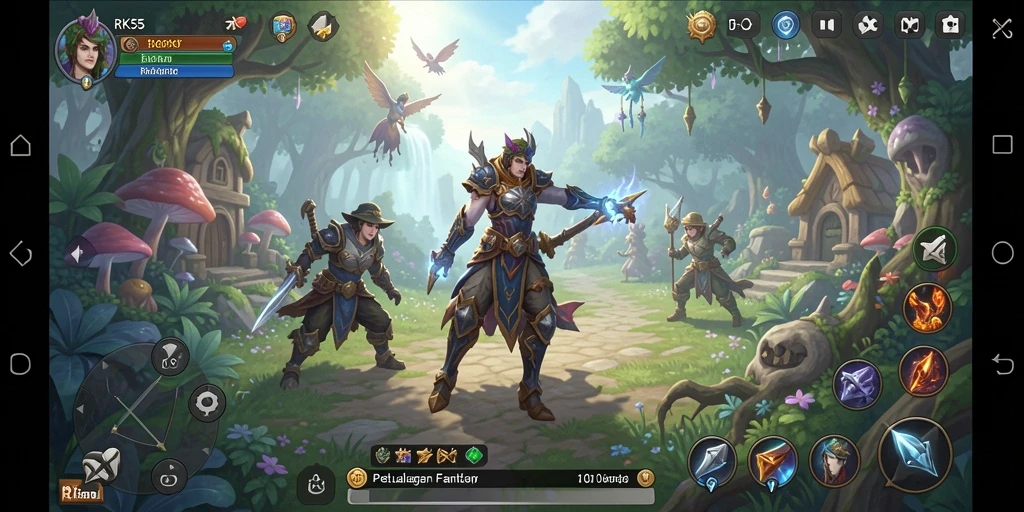 Tampilan menarik dari gameplay RPG yang dinamis di RK55.