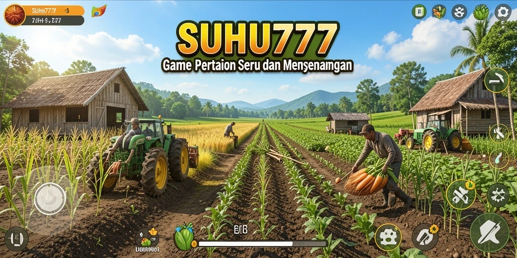 Tampilan gameplay <strong>Suhu777</strong> menunjukkan keseruan bertani yang interaktif dan menyenangkan.