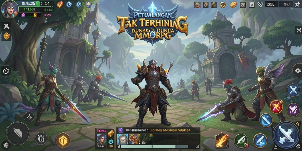 Screenshot gameplay SUKA86 yang menunjukkan pertempuran seru di dunia MMORPG.