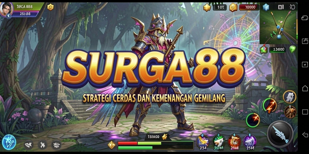 Tampilan gameplay SURGA88 yang mendebarkan dan strategis.