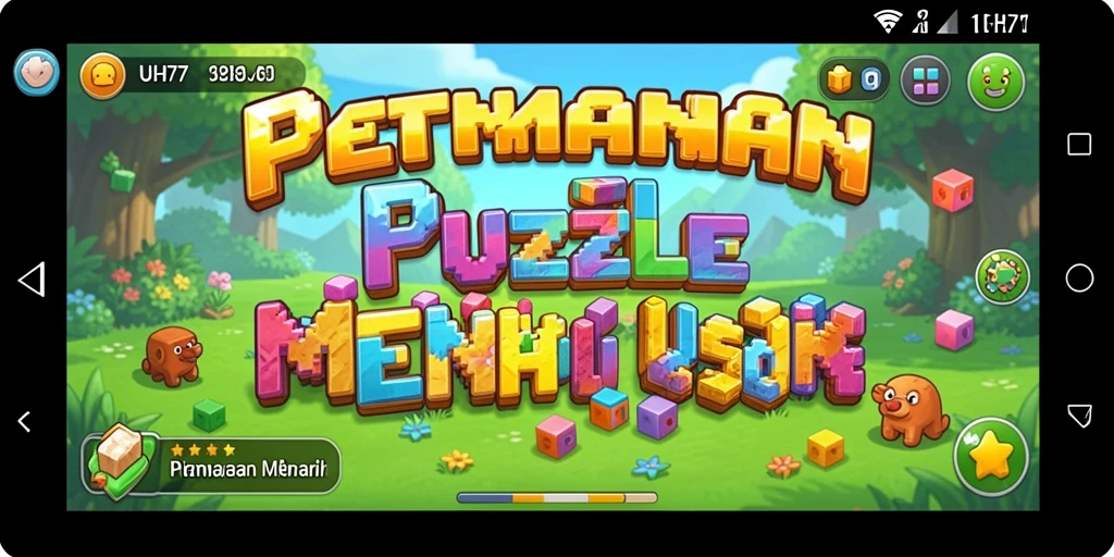 Screenshot gameplay UH77 yang menunjukkan tantangan Puzzle.