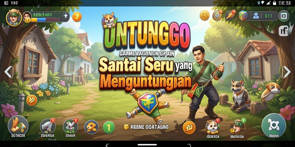 Screenshot utama UNTUNGGO menampilkan momen seru gameplay Casual.