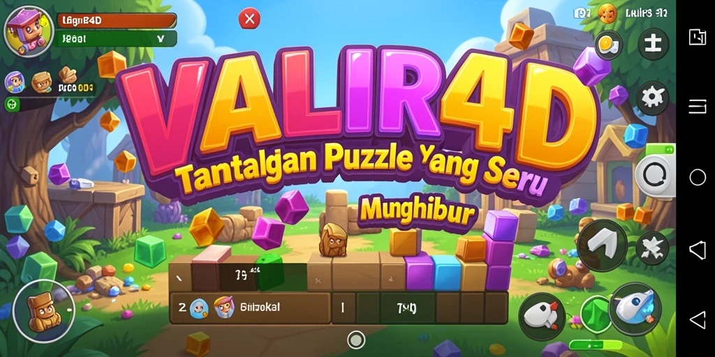Screenshot VALIR4D menampilkan momen seru saat menyelesaikan teka-teki.